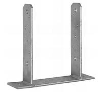 Embase pied de poteau en TT zinguée à visser - 141 x 200 x 5 mm