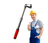 Embase - Réglage de la glissière - Barre à cliquet réversible, poignée en acier solide - Extension de la résistance du levier extensible, système de connexion flexible de verrouillage sécurisé pour