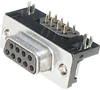 Embase SUB-D femelle 25 pôles ASSMANN WSW A-DF 25 A/KG-F 90 ° à souder