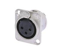 Embase Xlr, 3 Points Femelle, Argente, Nickel, Type D - Neutrik