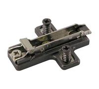 Embase zamac cruciforme réglage 3d - Décor : Titanium - Epaisseur : 0 mm - Fixation : A visser - SALICE