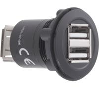 Embases USB 2.0 USB 2.0 2 x USB femelle type A vers 2 x USB femelle type A TRU COMPONENTS USB-07-BK 1229323 1 pc(s)