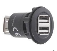 Embases USB 2.0 USB 2.0 2 x USB femelle type A vers 2 x USB femelle type A TRU COMPONENTS USB-07-BK 1229323 1 pc(s)