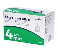 Embecta™ Micro-Fine™ Aiguilles à stylo 4 mm 32G Ref 321097 Accessoire(S) 100 pc(s)