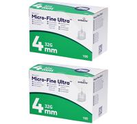Embecta™ Micro-Fine™ Aiguilles à stylo 4 mm 32G Ref 321097 no data 2x100 pc(s)