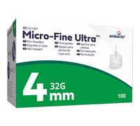 Embecta Microfine Ultra Aiguilles À Stylo 4mm 32g Easyflow 100 Pièces