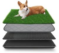 Embellbatt Bacs à Litières pour Chiens，Litiere Chien Pipi Pad Chien Herbe-Litiere Chien Interieur，Tapis de Dressage Réutilisable pour de Compagnie-Une Utilisation Intérieure Extérieure （50X60CM）