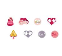 Embellissement En Bois Peint Rock Mariage 3 À 5 Cm 8 Pièces - Megacrea Diy