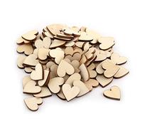 Embellissement en forme de cœur d'amour en bois pour plaques de mariage, artisanat d'art (20mm)