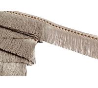 Embellissement raffiné à pompons, 4 mètres de ruban dentelle for rideaux, franges, pompons, couture(Beige)