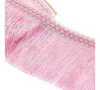 Embellissement raffiné à pompons, Ruban de dentelle 11,5 mètres large, 17 cm, bordure à franges, garniture pompons, ruban couture, fil, bord coudre, décoratif artisanal(Roze)