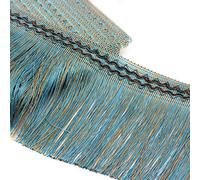 Embellissement raffiné à pompons, Ruban de dentelle 11,5 mètres large, 17 cm, bordure à franges, garniture pompons, ruban couture, fil, bord coudre, décoratif artisanal(Dark Blue)