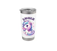Ember - Motif licorne mignon pour filles Gobelet isotherme en acier inoxydable double paroi