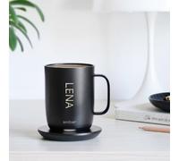 Ember Smart Mug 2 personnalisé avec nom - Tasse chauffante à température contrôlée, contrôlée par app et rechargeable, noir - Ajoute ton propre texte/nom (414 ml)