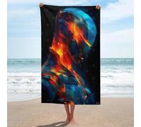 Ember Soul - The Burning Within Serviettes De Plage Pour Adultes, Grandes Tailles, Ultra-absorbantes, Séchage Rapide, Idéales Pour La Maison, Le Spa, La Salle De Sport Et L'hôtel (130 X 80 Cm).