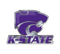 Embl me de couleur en aluminium robuste FANMATS Kansas State University Pur