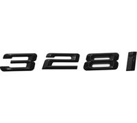 Emblème 328i - Numéro de voiture - Lettres - Placage en métal - Style 3D - Pour BMW 328i - Noir