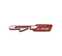 Emblème 3D ABS GT Line Logo Voiture Emblème Auto Grand Tourer Autocollant Premium Racing Sport Decal pour Kia K5 K3 K4 (Rouge)