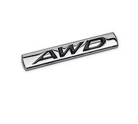 Emblème 3D en métal AWD pour hayon de voiture - Finition chromée - Badge AWD pour 4 roues motrices SUV hors route (TYPE1# AWD)