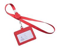 Emblème, accrocher la corde, Longes rétractables Porte-badge d'identification en cuir Banque Bus Pass Card Case Cover Hommes Femmes Banque Titulaire de la carte de crédit Sangle Titulaire de la carte
