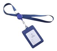 Emblème, accrocher la corde, Longes rétractables Porte-badge d'identification en cuir Banque Bus Pass Card Case Cover Hommes Femmes Banque Titulaire de la carte de crédit Sangle Titulaire de la carte