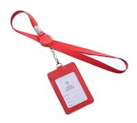 Emblème, accrocher la corde, Longes rétractables Porte-badge d'identification en cuir Banque Bus Pass Card Case Cover Hommes Femmes Banque Titulaire de la carte de crédit Sangle Titulaire de la carte
