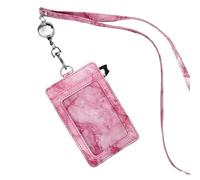 Emblème, accrocher la corde, Porte-cartes rétractable réglable Porte-badge nominatif Banque de travail Carte de crédit professionnelle Étudiants Carte de bus Étui de protection avec lanière (Couleur :