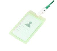 Emblème, accrocher la corde, Titulaire de la carte rétractable transparent fille étudiant clair carte d'identité passe couverture avec anneau femmes badge porte-cartes ( Couleur : Bleu )(Green)