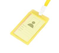 Emblème, accrocher la corde, Titulaire de la carte rétractable transparent fille étudiant clair carte d'identité passe couverture avec anneau femmes badge porte-cartes ( Couleur : Bleu )(Yellow)