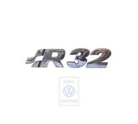 Emblème adhésif R32 chromé de coffre ou de cache moteur pour VW Golf 4 R32 (06/2002-05/2004)