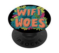 Emblème Amusant des malheurs WiFi PopSockets PopGrip Adhésif