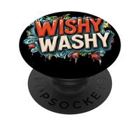 Emblème amusant Wishy Washy Speech PopSockets PopGrip Adhésif
