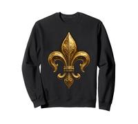 Emblème Antique Fleur de lys avec détails gravés ornés Sweatshirt