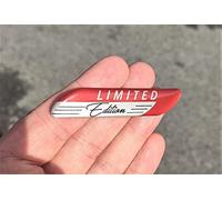 Emblème auto 3D en gel silicone édition limitée Autocollant autocollant autocollant pour carrosserie de voiture Autocollant autocollant pour tuning de véhicule (ROUGE)