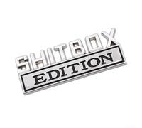 Emblème autocollant Shitbox Edition pour Chevrolet Aveo - Décoration extérieure et expression de la marque - Argenté et noir