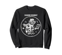 Emblème Avant-Garde de Designer Textile fusionniste Tendance Sweatshirt