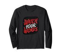 Emblème Awesome Watch Your Words Speech Manche Longue