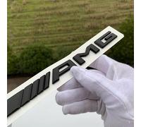Emblème Badge Autocollant pour Benz AMG, Autocollant de Logo de Voiture 3D de Remplacement Métal Signes Badge Emblème pour Tuning, Matt Black