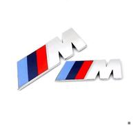 Emblème - BMW - M - Lot de 2 - 4.5CM x 1.5CM - Noir - Métal avec adhésif puissant