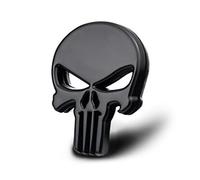 Emblème Chauve., crâne, 3D, en métal, Noir, pour Moto, Tuning