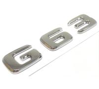 Emblème chromé G63 pour coffre arrière de voiture compatible avec plaque nominative G63 lettres et chiffres