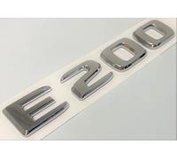Emblème chromé pour coffre arrière E200 compatible avec les lettres et chiffres E200