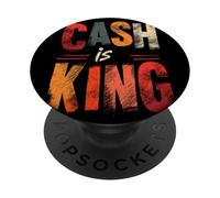 Emblème coloré Cash is King PopSockets PopGrip Adhésif
