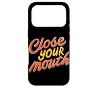 Emblème coloré « Close Your Mouth » Coque pour iPhone 17 Pro