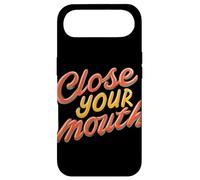 Emblème coloré « Close Your Mouth » Coque pour iPhone Air