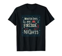 Emblème Confortable pour Les Jours d'hiver et Les Nuits au Coin du feu pour Une Ambiance chaleureuse T-Shirt