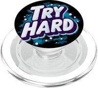Emblème Cool Try Hard pour Un Look Cool et décontracté PopSockets PopGrip pour MagSafe