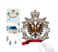 emblème d'aigle à deux têtes, chevaliers de l'europe médiévale cadeau de noël maison tapis de souris
