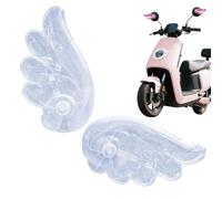 Emblème D'aile d'ange, Ornement Alimenté par Le Vent, Accessoire Décoratif Imperméable pour Casque De Moto, Décoration De Rétroviseur Élégante, Adapté pour Vélo, Voiture, Camion, Remorque, Tracteur