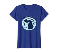 Emblème d'aventure panoramique du lac Michigan dans Les Grands Lacs T-Shirt, Femme, Bleu Royal, XS